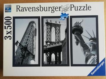 Ravensburger Puzzels 3x 500 stukjes - Indrukken van New York beschikbaar voor biedingen