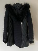 Zwarte winterjas van Guess met leerlook, maat L, Guess, Zwart, Maat 42/44 (L), Nieuw