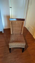 Rieten eettafel stoelen (6 stuks), Ophalen, Gebruikt, Bruin, Vijf, Zes of meer stoelen