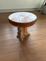 Boomstam salontafel 40cm teak hout, Huis en Inrichting, Tafels | Salontafels, Ophalen, Gebruikt, 50 tot 100 cm, Minder dan 50 cm