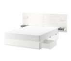 IKEA Nordli Hoofdeinde - Wit, Huis en Inrichting, Ophalen, Overige materialen, Wit, Tweepersoons