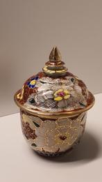 Vintage Thaise Porseleinen Benjarong-Pot met Deksel, Ophalen of Verzenden