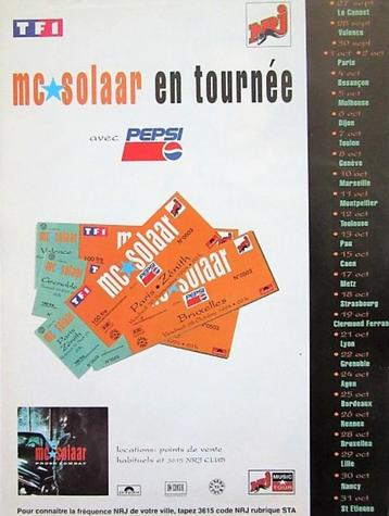 1 vintage advertentie reclame concert MC Solaar 1994 Rap beschikbaar voor biedingen