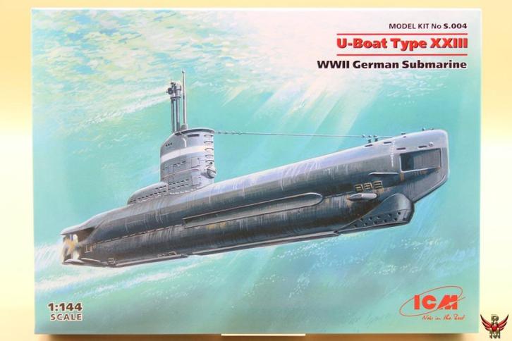 ROWASP | ICM 1/144 U-Boot Type XXIII WWII German Submarine, Hobby en Vrije tijd, Modelbouw | Boten en Schepen, Nieuw, 1:50 tot 1:200