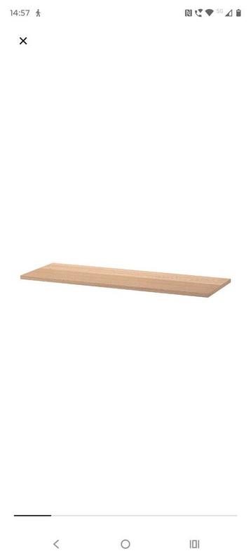 4x Ikea Besta Bovenblad Eikenfineer 120x42 cm - afbeelding 1