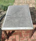 Vintage brutalist Hohnert design leisteen salontafel, Ophalen of Verzenden