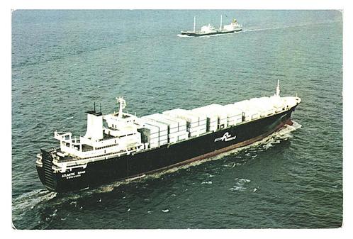 974334	Schip	Containerschip Atlantic Span HAL	Nette oude kaa, Verzamelen, Ansichtkaarten | Nederland, Ongelopen, Ophalen of Verzenden