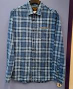 Pall Mall overhemd blauw tinten geruit mt XL nr 46993, Blauw, ., Pall Mall, Zo goed als nieuw