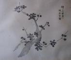 Japanse houtsnede bloesemtak, Antiek en Kunst, Kunst | Etsen en Gravures, Ophalen of Verzenden