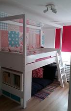 Erg mooi wit halfhoog bed met hemel, merk Bopita., Kinderen en Baby's, Kinderkamer | Bedden, Ophalen, Gebruikt, 180 cm of meer