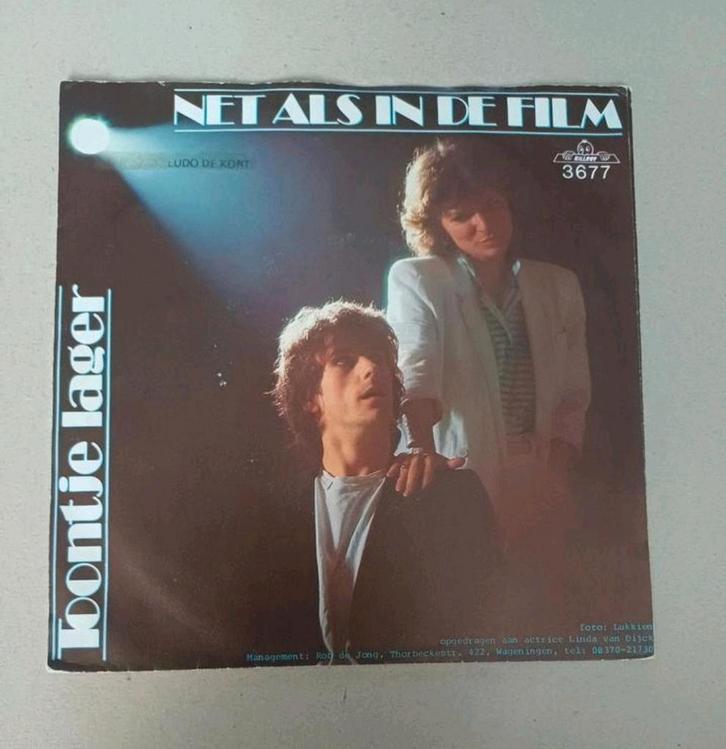 Toontje Lager  - Net Als In De Film, Cd's en Dvd's, Vinyl Singles, Gebruikt, Single, Pop, 7 inch, Ophalen of Verzenden