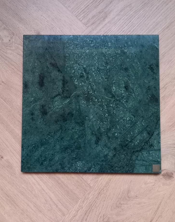 Donkergroen Marmeren Plateau - Decoratie, Huis en Inrichting, Woonaccessoires | Onderzetters, Glas of Kopje, Ophalen of Verzenden