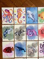 set van 65 kaarten Aquareldieren kinderkamer, Kinderen en Baby's, Kinderkamer | Inrichting en Decoratie, Info@olphy.nl, Wandkunstkaarten.nl