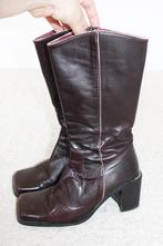 Super Leuke Leren Dick Boons Laarzen s15 (Maat 39) € 75,-, Kleding | Dames, Schoenen, Hoge laarzen, Bruin, Ophalen of Verzenden