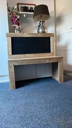 Houten bankje met schoolbord, Antiek en Kunst, Ophalen of Verzenden