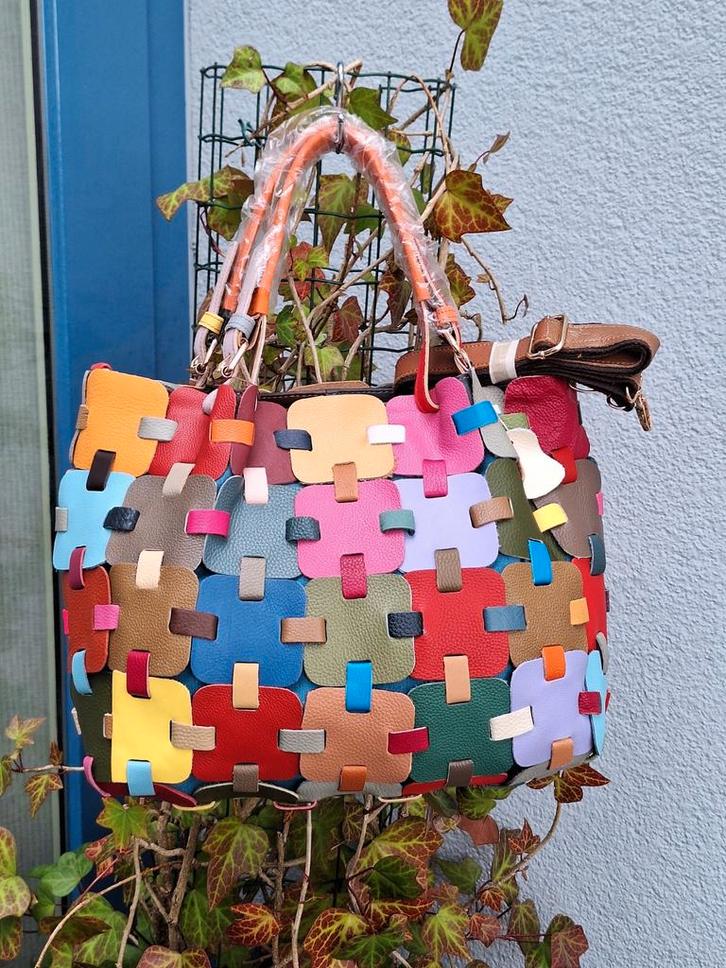 Kleurrijke Handtas - Uniek Design!, Sieraden, Tassen en Uiterlijk, Tassen | Damestassen, Nieuw, Overige typen, Overige kleuren