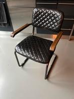 Eetkamerstoel Eleonora atoby zwart leer, Huis en Inrichting, Stoelen, Ophalen, Gebruikt, Zwart, Eén