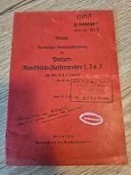 Origineel Geheim Duits document Panzer Vizier, Ophalen of Verzenden, Landmacht, Duitsland, Boek of Tijdschrift