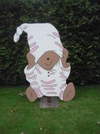 Geboortebord beer meisje klein, Ophalen, Gebruikt, Geboortebord