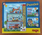 3 HABA puzzels brandweer 24 stukjes, Ophalen of Verzenden, 10 tot 50 stukjes, Zo goed als nieuw, 4 tot 6 jaar