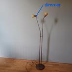 Bronzen Dimbaar Vloerlamp, Huis en Inrichting, Lampen | Vloerlampen, Ophalen, Gebruikt, Glas, Modern