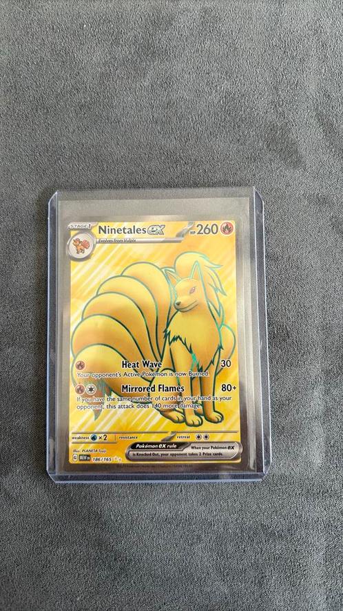 Ninetales ex 186/165, Hobby en Vrije tijd, Verzamelkaartspellen | Pokémon, Zo goed als nieuw, Losse kaart, Ophalen of Verzenden