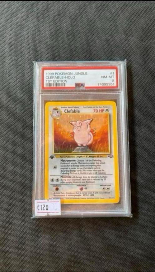Clefable 1st edition - Pokemon, Hobby en Vrije tijd, Verzamelkaartspellen | Pokémon, Zo goed als nieuw, Losse kaart, Ophalen of Verzenden