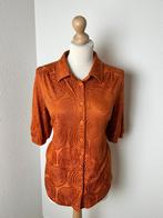 King Louie maat XL glanzende oranje swirl blouse 2750, Kleding | Dames, Blouses en Tunieken, Maat 46/48 (XL) of groter, Oranje