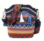 Nieuw Tasje Boho Bohemian Ibiza stijl, Sieraden, Tassen en Uiterlijk, Tassen | Damestassen, Verzenden, Nieuw, Blauw, Schoudertasje
