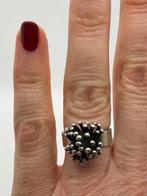 C280 Prachtige zilveren sputnik ring (verstelbaar), Ophalen of Verzenden, X, Dame, Zilver