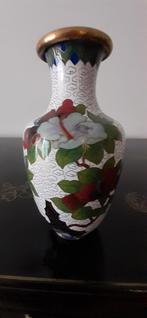 Cloisonné vaasjes met bloemmotief, Ophalen of Verzenden