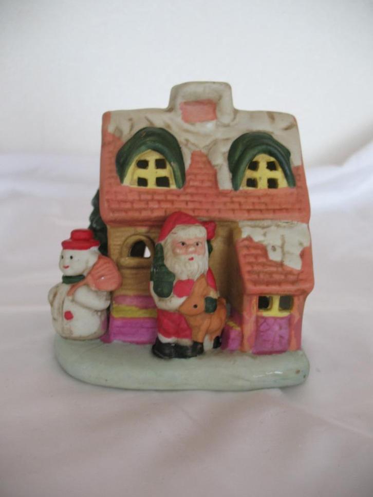 Kersthuisje Keramiek Vintage ( nummer 3 ), Diversen, Kerst, Gebruikt, Ophalen of Verzenden