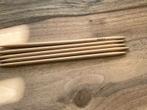 Vijf korte bamboe breipennen 6., Ophalen of Verzenden, Zo goed als nieuw, Breien, Overige typen