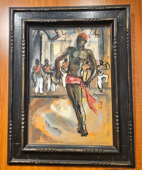 Schilderij Bernard Lamotte (1903-1983) "Dansers en fanfare", Antiek en Kunst, Kunst | Schilderijen | Klassiek, Ophalen of Verzenden