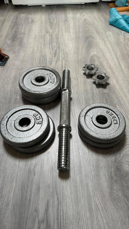Verstelbare dumbbell set – totaal 20 kg, Sport en Fitness, Fitnessmaterialen, Zo goed als nieuw, Ophalen