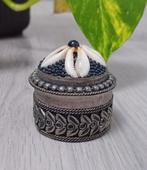 vintage verzilverd trinket doosje met schelpen, Antiek en Kunst, Ophalen of Verzenden
