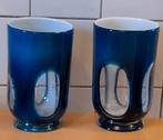 Vaas. Vensterglas. Kobaltblauw. 13/31 cm., Huis en Inrichting, Woonaccessoires | Vazen, Ophalen, Blauw, Minder dan 50 cm, Glas