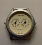 Orvis horloge met 2 uurwerken voor Dual Time Zone, Sieraden, Tassen en Uiterlijk, Horloges | Heren, Gebruikt, Staal, Polshorloge