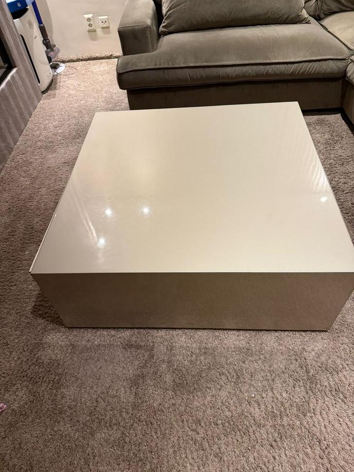 Bloktafel Vierkant, Huis en Inrichting, Tafels | Salontafels, Gebruikt, Minder dan 50 cm, 50 tot 100 cm, Vierkant, Kunststof, Ophalen of Verzenden