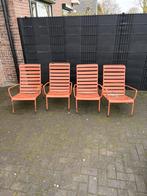 4 tuinstoelen, Tuin en Terras, Ophalen, Gebruikt, Metaal, Stapelbaar
