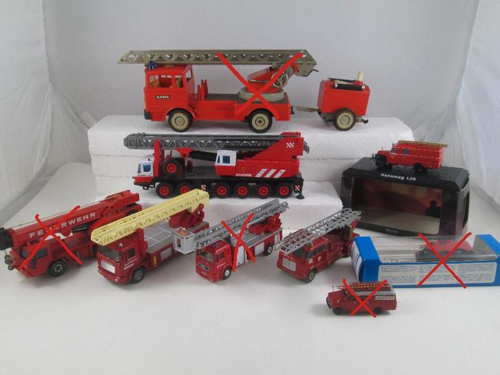 Brandweer verschillende schalen, Atlas / Delprado / Eligor, Hobby en Vrije tijd, Modelauto's | 1:43, Nieuw, Auto, Overige merken