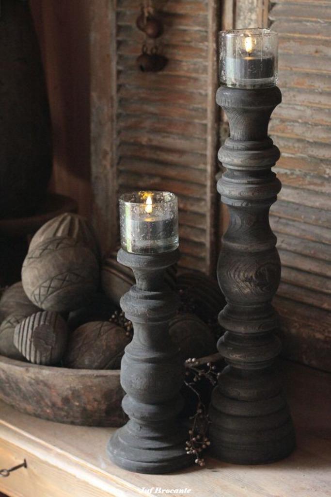 Driftwood baluster kandelaar groot en klein, Huis en Inrichting, Woonaccessoires | Overige, Nieuw, Ophalen of Verzenden