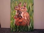 Konijnen schilderij, Antiek en Kunst, Ophalen