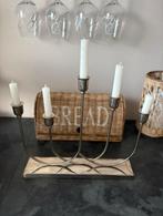 Riviera Maison zilverkleurge Kandelaar - 5 kaarsen, Ophalen, 25 tot 50 cm, Zo goed als nieuw, Metaal