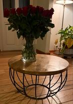 Ronde Salontafel Landelijk/Industrieel, Huis en Inrichting, Tafels | Salontafels, Rond, Zo goed als nieuw, Minder dan 50 cm, Overige houtsoorten