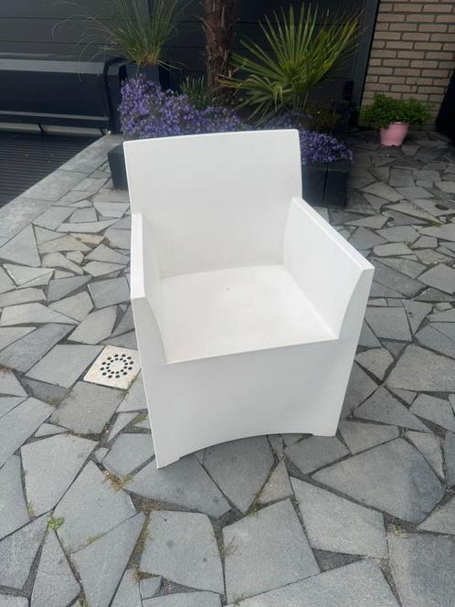 Kunstof tuinstoel wit merk Haans €50, Tuin en Terras, Tuinstoelen, Zo goed als nieuw, Ophalen