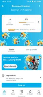 AH bioscoop actie 10 spaarkaarten, Tickets en Kaartjes, Drie personen of meer, Overige soorten, Overige typen