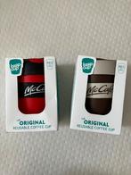 McCafe herbruikbare koffiebeker coffee cup McDonald’s Maccie, Ophalen of Verzenden, Nieuw, Zwart, Ogen