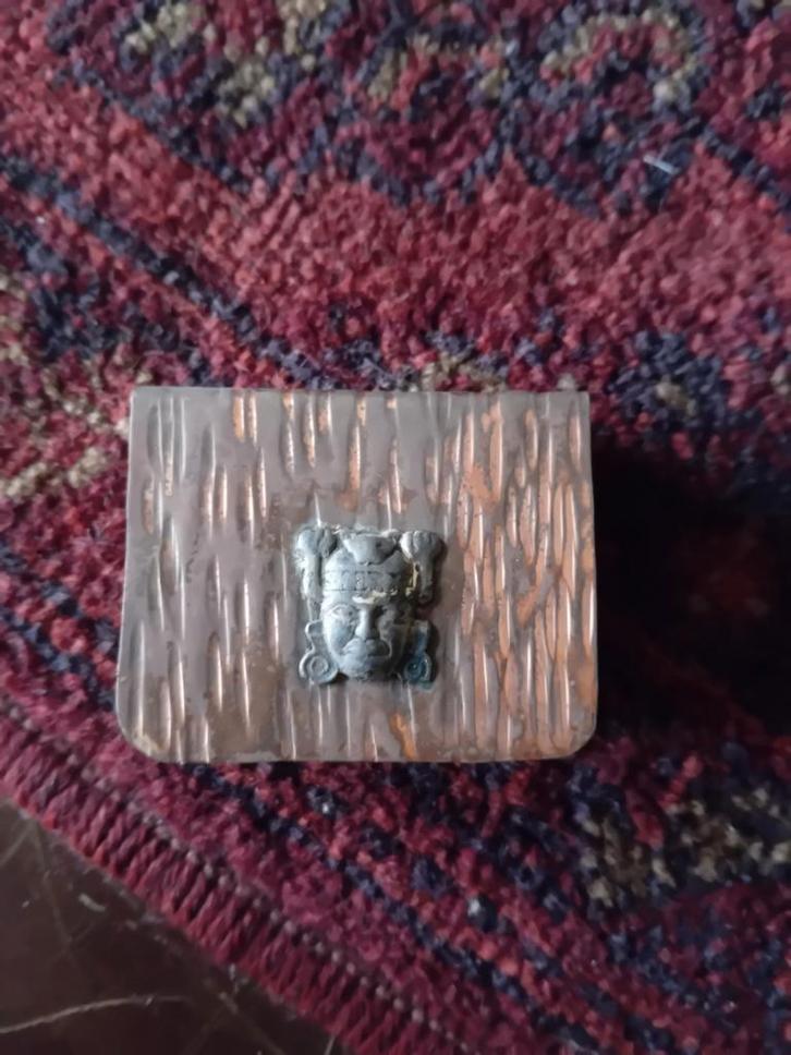 Antiek Koperen Luciferdoosje Houder, Antiek en Kunst, Antiek | Overige Antiek, Ophalen of Verzenden