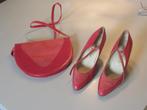 Leren pumps en tas, spaans, maat 37 rood, Ophalen of Verzenden, Zo goed als nieuw, Schoenen met hoge hakken, Rood